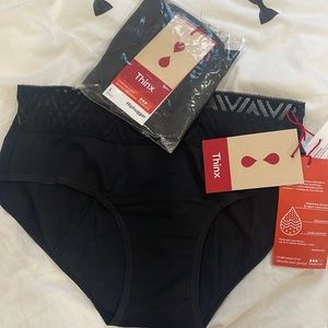 thinx NWT hiphugger menstrual period underwear sz L